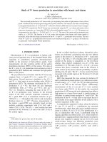 DSpace at VNU: Study of W boson production in association with beauty and charm