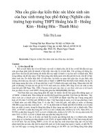 DSpace at VNU: Nhu cầu giáo dục kiến thức sức khỏe sinh sản của học sinh trung học phổ thông (Nghiên cứu trường hợp trường THPT Hoằng hóa II - Hoằng Kim - Hoằng Hóa - Thanh Hóa)