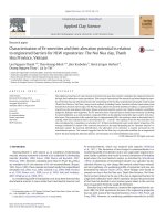 DSpace at VNU: Characterization of Fe-smectites and their alteration potential in relation to engineered barriers for HLW repositories: The Nui Nua clay, Thanh Hoa Province, Vietnam