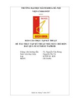 THỰC TẬP KỸ THUẬT NHÀ MÁY CHẾ BIẾN  RAU QUẢ XUẤT KHẨU NAPROD