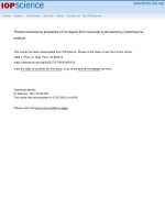 DSpace at VNU: Photoluminescence properties of Co-doped ZnO nanorods synthesized by hydrothermal method