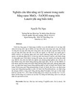 DSpace at VNU: Nghiên cứu khả năng xử lý amoni trong nước bằng nano MnO 2 - FeOOH mang trên Laterit (đá ong biến tính)