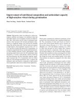 DSpace at VNU: Improvement of nutritional composition and antioxidant capacity of high-amylose wheat during germination