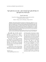 DSpace at VNU: Ngữ nghĩa học tạo sinh – một lý thuyết ngữ nghĩa đối lập với ngữ nghĩa học thuyết giải