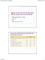 Bài giảng 12. Chi phí vốn kinh tế, tiền lương kinh tế và giá trị kinh tế của đất đai