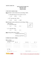 de thi cuoi hki2 mon toan lop 1 truong tieu hoc phu son