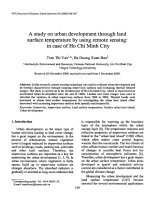 DSpace at VNU: A study on urban development through land surface temperature by using remote sensing: in case of Ho Chi Minh city