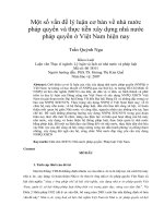 DSpace at VNU: Một số vấn đề lý luận cơ bản về nhà nước pháp quyền và thực tiễn xây dựng nhà nước pháp quyền ở Việt Nam hiện nay