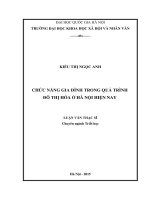 DSpace at VNU: Chức năng gia đình trong quá trình đô thị hóa ở Hà Nội hiện nay