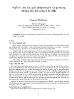 DSpace at VNU: Nghiên cứu các giải pháp truyền năng lượng không dây dải sóng 2.45GHz