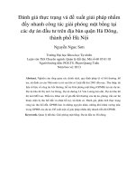 DSpace at VNU: Đánh giá thực trạng và đề xuất giải pháp nhằm đẩy nhanh công tác giải phóng mặt bằng tại các dự án đầu tư trên địa bàn quận Hà Đông, thành phố Hà Nội