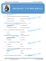 thi online tiếng anh  câu điều kiện 3