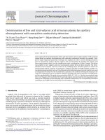 DSpace at VNU: Determination of free and total valproic acid in human plasma by capillary electrophoresis with contactless conductivity detection