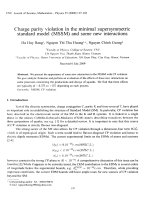 DSpace at VNU: Charge parity violation in the minimal supersymmetric standard model (MSSM) and some new interactions