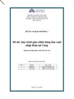 Đề Án Ngoại Thương Quy Trình Giao Nhận Hàng Hóa Xuất Nhập Khẩu Tại Cảng