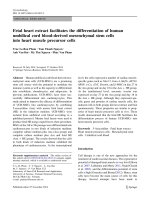 DSpace at VNU: Fetal heart extract facilitates the differentiation of human umbilical cord blood-derived mesenchymal stem cells into heart muscle precursor cells