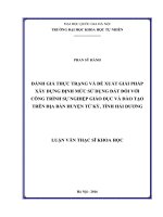 DSpace at VNU: Đánh giá thực trạng và đề xuất giải pháp xây dựng định mức sử dụng đất đối với công trình sự nghiệp giáo dục và đào tạo trên địa bàn huyện Tứ Kỳ, tỉnh Hải Dương