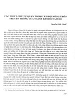 DSpace at VNU: Các thiết chế tự quản trong xã hội nông thôn truyền thống của người Khmer Nam Bộ