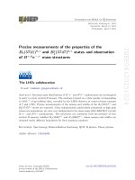 DSpace at VNU: Precise measurements of the properties of the B-1(5721)(0,+) and B-2 (5747)(0,+) states and observation of B-+,B-0 pi(-,+) mass structures