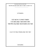 DSpace at VNU: Xây dựng và phát triển văn hóa đọc cho sinh viên Trường Đại học Bách khoa Hà Nội