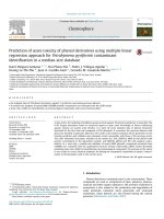DSpace at VNU: Prediction of acute toxicity of phenol derivatives using multiple linear regression approach for Tetrahymena pyriformis contaminant identification in a median-size database