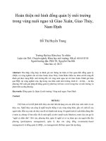 DSpace at VNU: Hoàn thiện mô hình đồng quản lý môi trường trong vùng nuôi ngao xã Giao Xuân, Giao Thủy, Nam Định