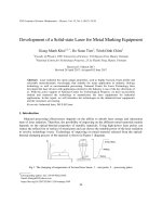 DSpace at VNU: Development of a Solid-state Laser for Metal Marking Equipment