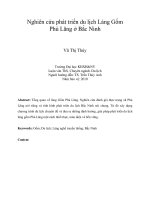 DSpace at VNU: Nghiên cứu phát triển du lịch Làng Gốm Phù Lãng ở Bắc Ninh