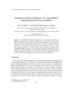 DSpace at VNU: Structural and Physical Properies of Y- doped BiFeO3 Material Prepared by Sol-gel Method