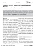 DSpace at VNU: SurfKin: An Ab Initio Kinetic Code for Modeling Surface Reactions