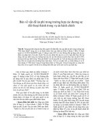 DSpace at VNU: Bàn về vấn đề án phí trong trường hợp các đương sự đối thoại thành trong vụ án hành chính