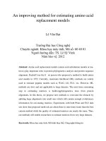 DSpace at VNU: An improving method for estimating amino acid replacement models