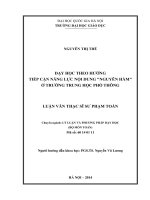 DSpace at VNU: Dạy học theo hướng tiếp cận năng lực nội dung Nguyên hàm ở trường trung học phổ thông