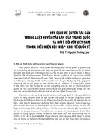 DSpace at VNU: Quy định về quyền tài sản trong luật quyền tài sản của trung quốc và gợi ý đối với Việt Nam trong điều kiện hội nhập kinh tế quốc tế