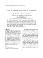 DSpace at VNU: Yếu tố ảnh hưởng đến hiệu quả giảng dạy của giảng viên