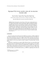 DSpace at VNU: Mg-doped TiO2 for dye-sensitive solar cell: An electronic structure study