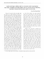 DSpace at VNU: Ngôn ngữ học tiếng Việt và văn hóa Việt Nam trong dạy - học, nghiên cứu đối chiếu với các ngoại ngữ ở trường Đại học ngoại ngữ - Đại học Quốc gia Hà Nội