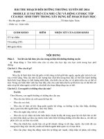 MODULE 13 THPT VAI TRÒ CỦA NHU CẦU VÀ ĐỘNG CƠ HỌC TẬP CỦA HỌC SINH THPT TRONG XÂY DỰNG KẾ HOẠCH DẠY HỌC