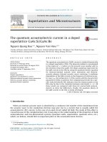 DSpace at VNU: The quantum acoustoelectric current in a doped superlattice GaAs:Si GaAs:Be