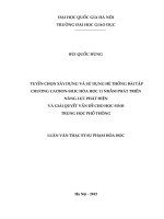 DSpace at VNU: Tuyển chọn, xây dựng và sử dụng hệ thống bài tập chương Cacbon-Silic Hóa học 11 nhằm phát triển năng lực phát hiện và giải quyết vấn đề cho học sinh Trung học phổ thông