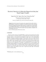 DSpace at VNU: Electronic Structure of a Molecular Magnet from Salicylate Based Copper Complex
