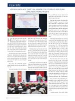 DSpace at VNU: HỘI NGHỊ KHOA HỌC QUỐC GIA: NGHIÊN CỨU CƠ BẢN VÀ ỨNG DỤNG CÔNG NGHỆ THÔNG TIN 2015