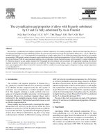 DSpace at VNU: The crystallization and properties of alloys with Fe partly substituted by Cr and Cu fully substituted by Au in Finemet