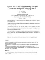 DSpace at VNU: Nghiên cứu và xây dựng hệ thống xác định khuôn mặt chung nhất trong tập ảnh số