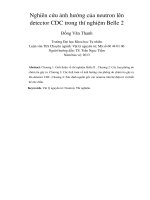 DSpace at VNU: Nghiên cứu ảnh hưởng của neutron lên detector CDC trong thí nghiệm Belle 2