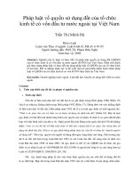 DSpace at VNU: Pháp luật về quyền sử dụng đất của tổ chức kinh tế có vốn đầu tư nước ngoài tại Việt Nam