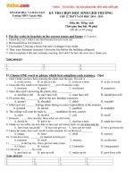 de thi chon hoc sinh gioi mon tieng anh lop 12 truong thpt xuyen moc ba ria vung tau nam 2014 2015