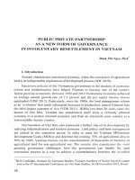 DSpace at VNU: Public private partnership as a new form of governance in involuntary resettlement in vietnam