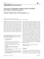 The process of developing a nutrition sensitive agriculture intervention a multi site experience