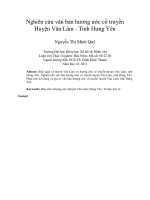 DSpace at VNU: Nghiên cứu văn bản hương ước cổ truyền Huyện Văn Lâm - Tỉnh Hưng Yên